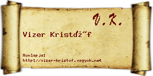 Vizer Kristóf névjegykártya