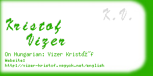 kristof vizer business card